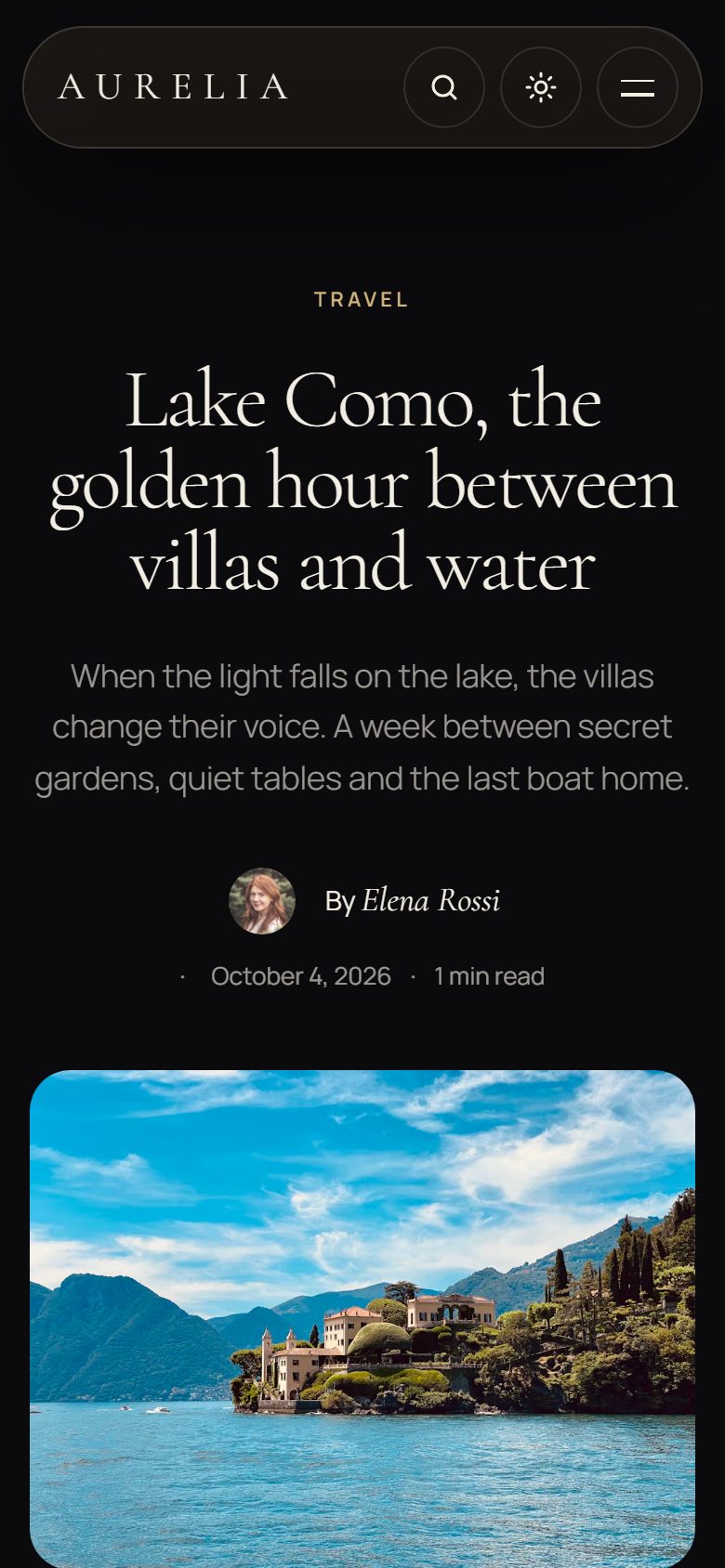 Article on a phone