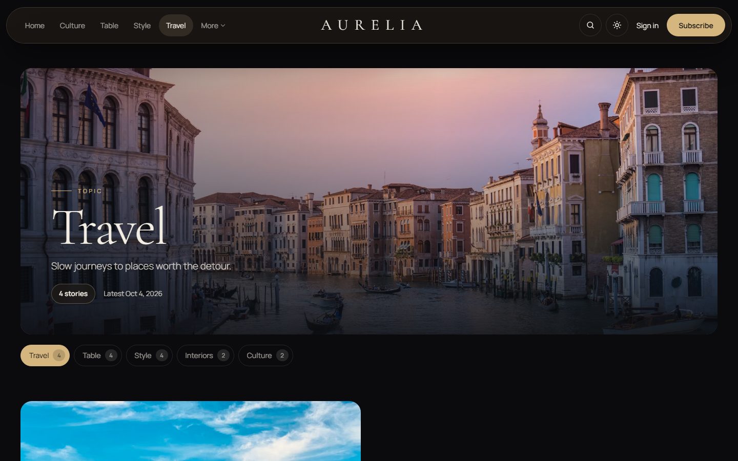 A tag page with its cover